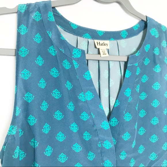 Hatley “Thistle & Aqua” Silk Tank - Picture 4 of 7